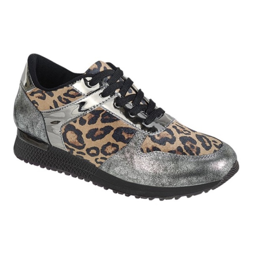 Leopard & Silver Sneaker